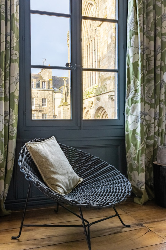 Salon de la maison d'hôte à Dinan, La Maison Pavie