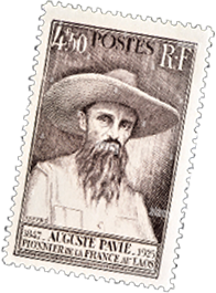 Timbre ancien Auguste Pavie